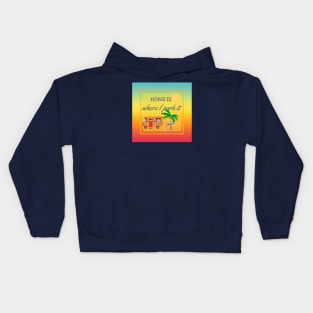 Home Is Where I Park It Kids Hoodie